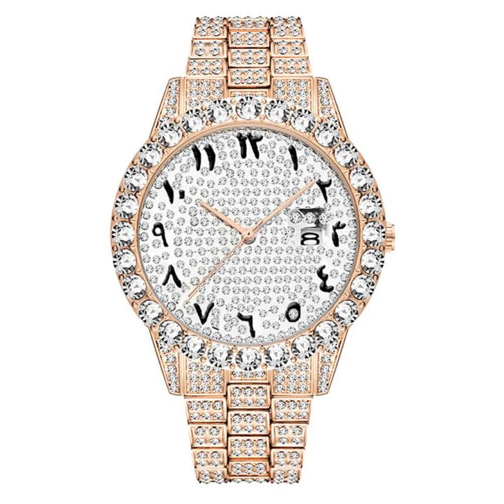 topgrillz-นาฬิกาผู้ชายตัวเลขอาราบิกใหม่ฮิปฮอปนาฬิกาผู้ชายสุดหรูชายสีทอง18k-สำหรับผู้ชายเครื่องประดับคลาสสิกสำหรับเป็นของขวัญ