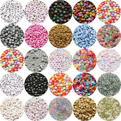 Mixed Letter Acrylic Beads Round Flat Digital Alphabet Star Heart Spacer Beads For Jewelry Making Diy Handmade Bracelet Necklace DIY accessories and o
