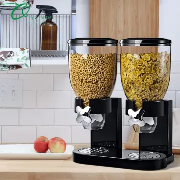 Hot Double Cereal Dispenser Airtight Food Dispenser - China Dispenser and Cereal  Dispenser price