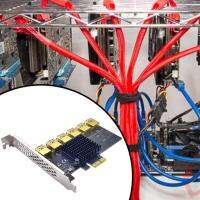 Pci Express Multiplier Riser Card สล็อต Pci-e โลหะแบบพกพาสะดวกสำหรับ Linux Windows Xp 7810 Pcie 1ถึง6 Riser Adapter