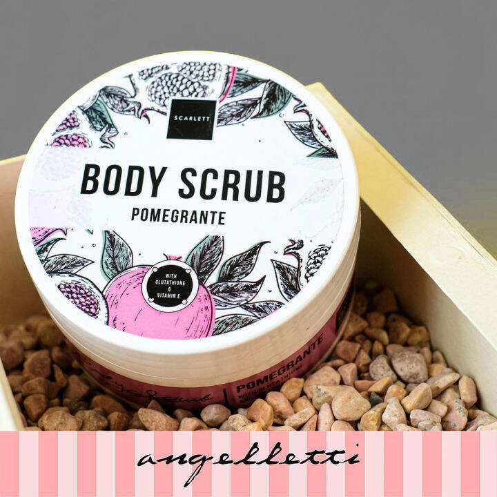 Scarlett Whitening Body Scrub Pomegranate Lulur Badan 250 gr Lazada