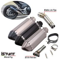 Slip on For Honda NC700 NC700X NC750 NC750X NC750S Motorcycle Exhaust Muffler Modified DB Killer Escape Moto Middle Link Pipe Haberdashery