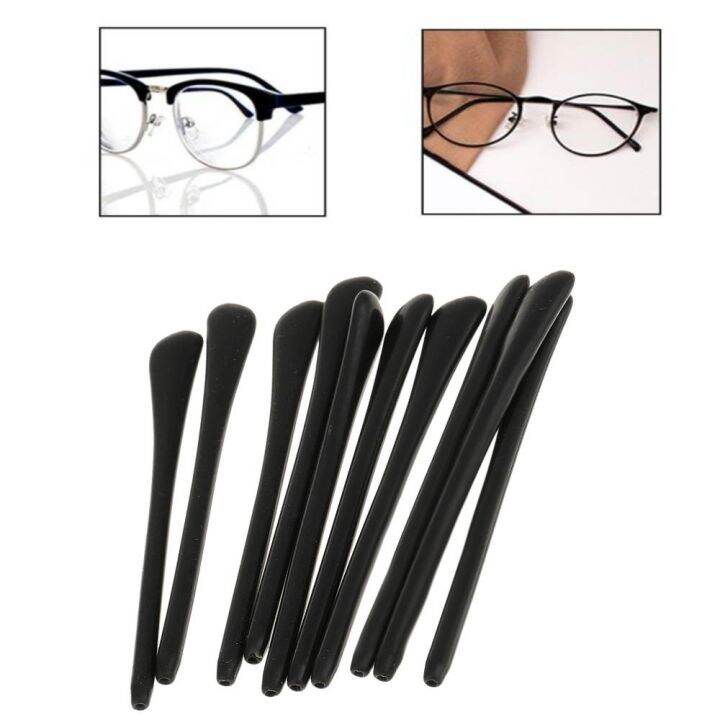 10pcs Silicone Eyeglasses End Tips Ear Socks Tubes Grip Replacement ...