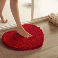 Love Heart Shaped Doormat Non-Slip Soft Microfiber Fluffy Bathroom Floor Area Rug For Bedroom Mat Cars Living Room