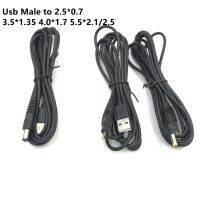 【hot】✕◎  0.5M 5V USB type A Male to 3.5 1.35 4.0 1.7 5.5 2.1 2.5mm male plug extension power cord supply Jack connector