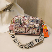 Original Bear Crossbody Bag For Women 2023 New Women S Bag Casual Versatile Canvas Bag กระเป๋าสะพายน้ำหนักเบา