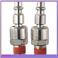 GOUPDO 2PCS 1/4in NPT ข้อต่อหมุนและปลั๊ก ยืดหยุ่นได้ ด้ายสำหรับผู้ชาย อุปกรณ์ท่ออากาศ ทนทานและทนทาน อุปกรณ์สำหรับอุตสาหกรรม ปลั๊กลมหมุน เครื่องมือนิวเมติก