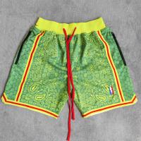 Trillest &amp; Masmig Shorts NBA Mens Fluorescent Cashew Flower Double Mesh Knee Above Shorts American Style Fashion Hip Hop Shorts Basketball Training Fitness Beach Shorts