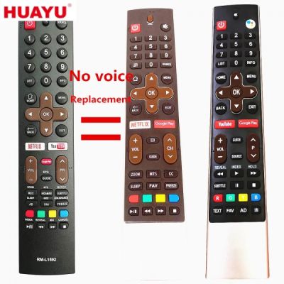 Huayu new RM-L1592 universal FOR Skyworth Android LCDLED Smart Remote Control With Netflix, YouTube, Play Button Can be used with similar shapes