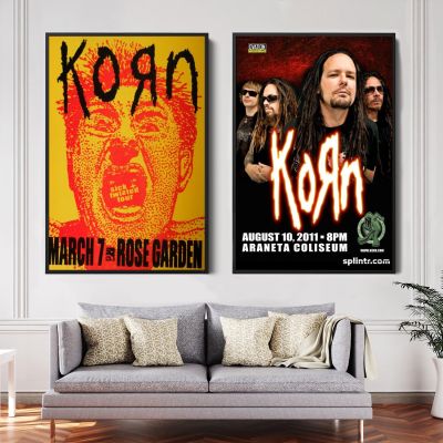 Korn นักร้องโปสเตอร์สีน้ำมันตกแต่งห้องบาร์คาเฟ่วาดภาพศิลปะบนผนังพิมพ์ลายของขวัญ