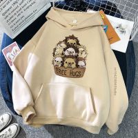 Little Hedgehog Free Hugs Camisas Hoodies Streetwear Print Pullovers Mens Fashion Hip Hop MenS Cotton Vintage Clothing Gift Size Xxs-4Xl