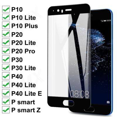 [spot goods]กระจกกันความร้อนอย่างเต็มที่15D สำหรับ Huawei P10 Plus P Smart Z 2019ปกป้องหน้าจอ P30 P40 Lite E P20ฟิล์มกันรอยมืออาชีพ