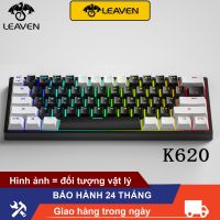 คีย์บอร์ดแบบมีสายคอมพิวเตอร์โน๊ตบุ๊คแป้นพิมพ์เชิงกลสำหรับเล่นเกม K620 61คีย์แป้นพิมพ์เชิงกลสำหรับเล่นเกม RGB แกนสีเขียว