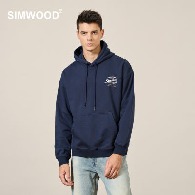 SIMWOOD 2023 Musim Luruh Musim Sejuk เสื้อมีหมวก Baru Longgar Lelaki Surat Cetak Sweatshirt Plus Saiz Jenama Pakaian SL120538