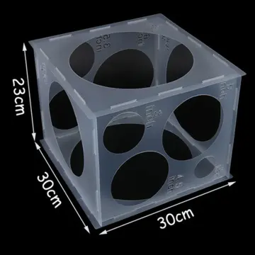 30CM Plastic Balloon Sizer Cube Box Balloons Measuring Box for