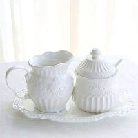 R Baroque British Royal Family Milk Jugs Rococo Art Relief Bone Coffeeware ชามน้ำตาล Jar Creamer Pitcher เครื่องมือกาแฟ