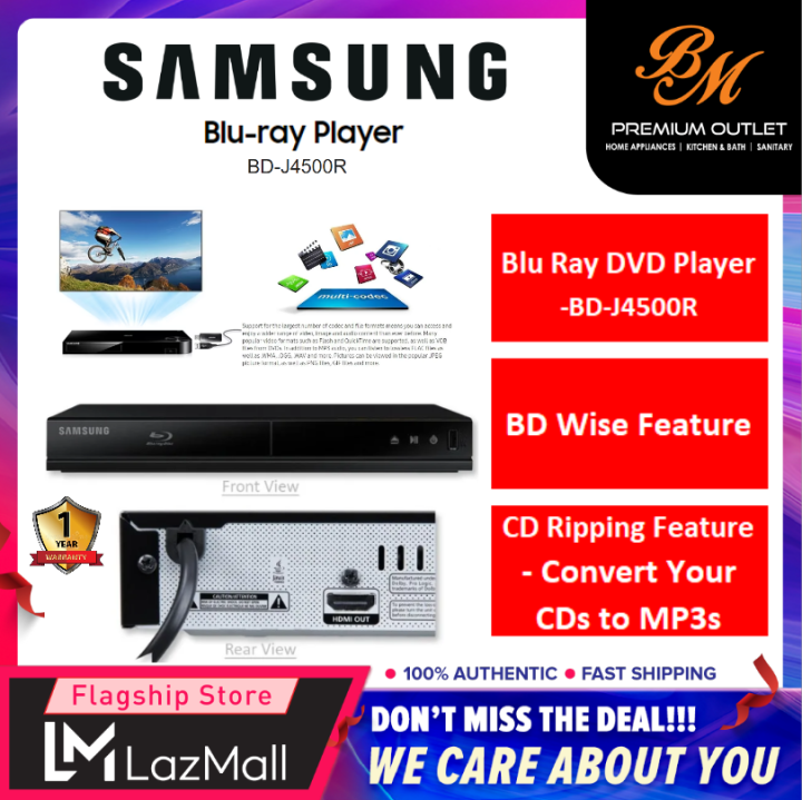 SAMSUNG Bluray Player Black Color [ BDJ4500R ] Lazada
