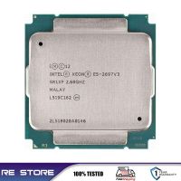 ใช้ Intel E5 Xeon E5 2697V3 V3โปรเซสเซอร์14-Core 2.60GHZ 35MB 22nm LGA 2011-3 TDP 145W CPU Gubeng