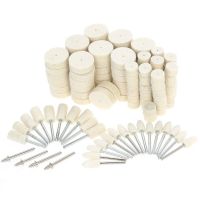 145Pcs Wool Felt Mounted Polishing Buffing Wheel OD 3-20mm grinding head For Dremel Drill Rotary Tool 3mm Shank