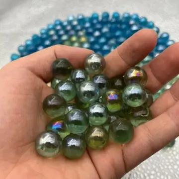 50/100/150pcs Glass Ball 14Mm Cream Console Game Pinball Machine Cattle  Small Marbles Pat Toys Parent-child Machine Beads