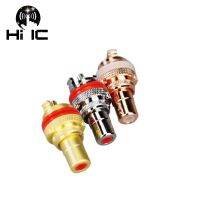 1ชิ้น Amp HiFi สีทอง/ทองแดง/โรเดียมชุบ RCA ซ็อกเก็ตหญิงแชสซี RCA Coafemale Connector ปลั๊กทองแดงปลั๊กเสียง