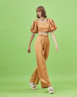 The SRT X4 TPN50 Linen High Waist Pants - กางเกงเอวสูง ขายาว ทรงกระบอก ผ้าลินิน