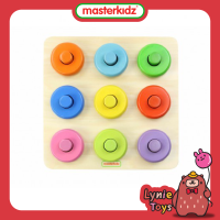 Masterkidz ของเล่นเสริมทักษะ บอร์ดจับคู่รูปเดือย Dowel Matching Board