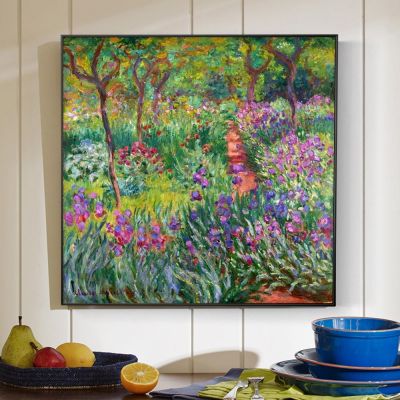 Monet Garden ผ้าใบภาพวาดดอกไม้พิมพ์และโปสเตอร์สำหรับผนังห้องนั่งเล่น Unframed บ้านตกแต่งสำหรับตกแต่งบ้าน