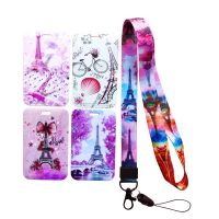Fashion Office Ladies ID Name Card Holder Case Kids Cute Outdoor Lanyard Bus Card Cover  Hanger Neck Campus Student ID Holder Card Holders