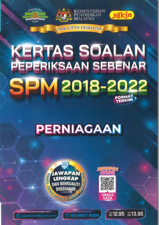 KERTAS SOALAN PEPERIKSAAN SEBENAR PERNIAGAAN SPM 2018-2022 | Lazada