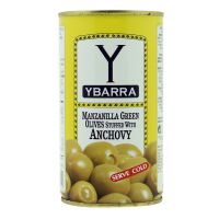 จัดมาให้คุณ?( X 1) YBARRA Green Olives Stuffed wih Anchovies 350 g. มะกอกเขียวสอดไส้แองโชวี่ นำเข้าจากสเปน 350 g. [YB13]