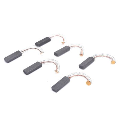 【YF】 6pcs Electric Drill Motor Carbon Brushes with Brass Spring Spare Parts Mayitr Generator Rotating Machinery Fixing Part 30x11x6mm