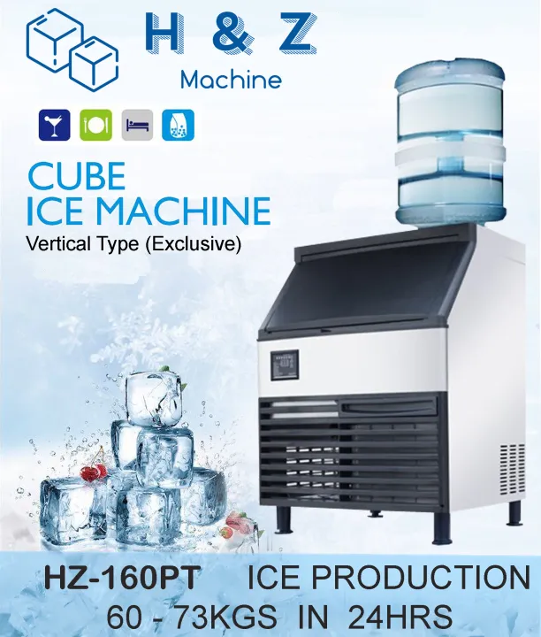 Commercial Ice Cube Maker Machines 6073kgs/24hrs 220v 60HZ Air Cooled