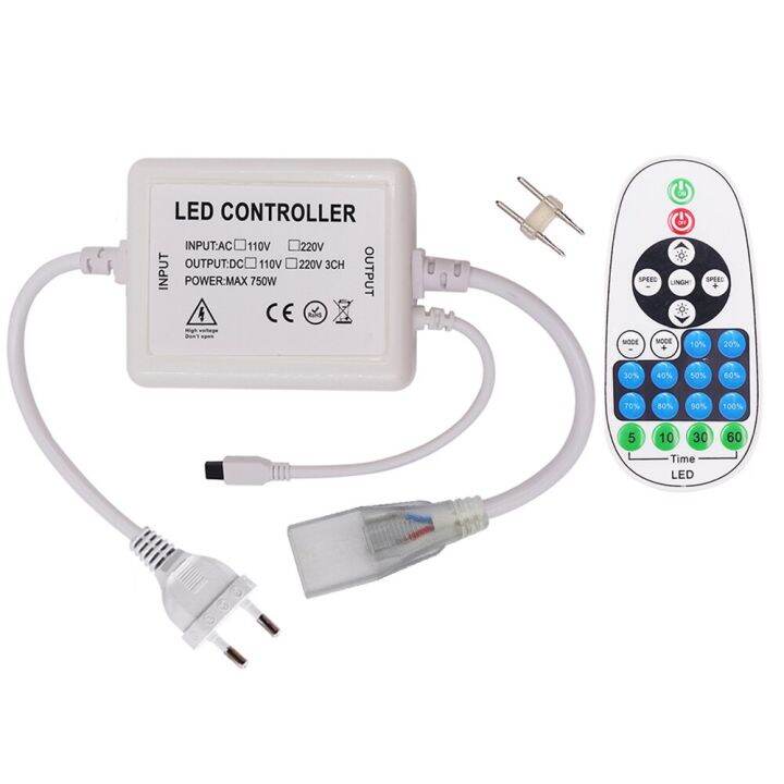 Ac 110v 220v Led Strip Light Dimmer 23keys Ir Remote Control 750w ...