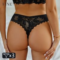 【CC】☽  3Pcs/set Thongs Floral Underpants S-XL Low-Rise G-string Ladies Thong Panties