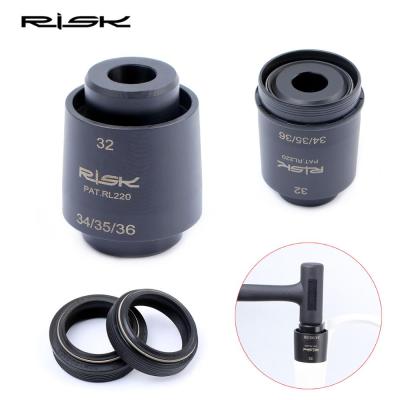 RISK MTB จักรยาน4 In 1 Shock ด้านหน้าส้อมน้ำมัน Dust Seal การติดตั้งเครื่องมือ Fit Fork Inner Tube เส้นผ่านศูนย์กลางภายนอก32343536มม.