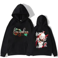 Genshin Bertudung Dampak Untuk Pria Kaedhara Kazuha Kaus Keringat Grafis Hoodie Permainan Panas Streetwear Wanita Haikyuu Dadamers Bulu Domba Size Xxs-4Xl