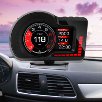 8สี Accelerated Test Speedometer RPM Gauge 6ฟังก์ชั่นปลุกรถ Head Up จอแสดงผล OBD GPS Dual System F15 HUD