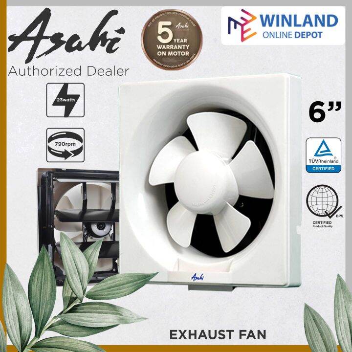ASAHI by Winland Exhaust Fan 6 Inches with Thermal Fuse Protection EF6