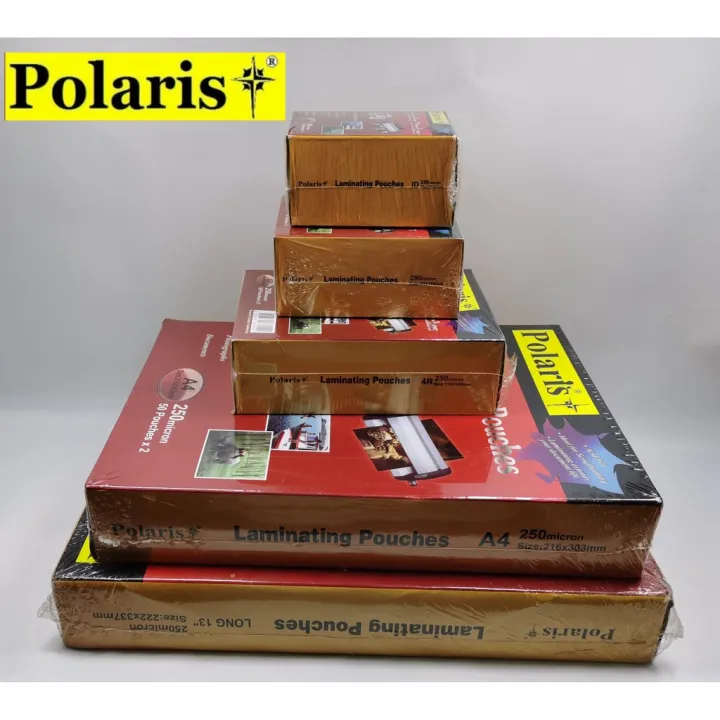 Polaris Laminating Pouch 216 x 303mm (A4) 125mic 250mic 100sheets box