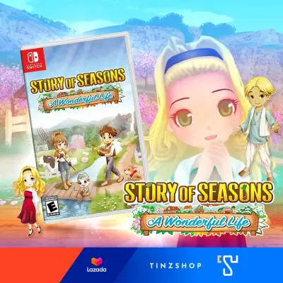 [เกมใหม่พร้อมส่ง] Nintendo Switch Game Story of Seasons A Wonderful Life / Zone US / แผ่นเกม นินเทนโด้ สตอรี่ ออฟ ซีซั่น วันเดอร์ฟูล ไลฟ์ โซน ยูเอส