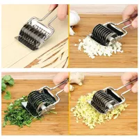 เครื่องตัดคุกกี้สแตนเลส Pastry Baking อุปกรณ์เสริมพายพิซซ่า Lattice Roller Noddle Cutter Kitchen Tool