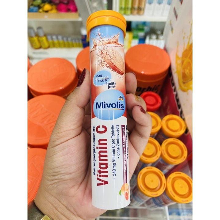 mivolis-vitamin-c-มิโมลิส-วิตามินซี-vit-c-ฝาสีส้ม-สูตร-vitamin-c-รสส้มแดง-เม็ดฟู่นำเข้าจากประเทศเยอรมัน-สินค้าพร้อมส่ง-จำนวน-1-หลอด