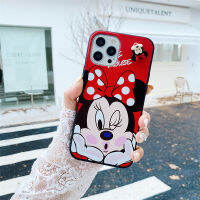 สำหรับ VIVO Y12s Y15s Y21 Y21s Y33s Y30 Y30i Y50 Y19 Y20 Y20i Y20s การ์ตูน Mickey Minnie หมุนโทรศัพท์ตุ๊กตา Decompression ซิลิโคนป้องกัน Cover