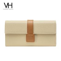 ?[100  Original] ? VH womens bag cowhide pebbled pattern wallet card holder wallet temperament clutch bag practical bag multi-functional wallet clutch