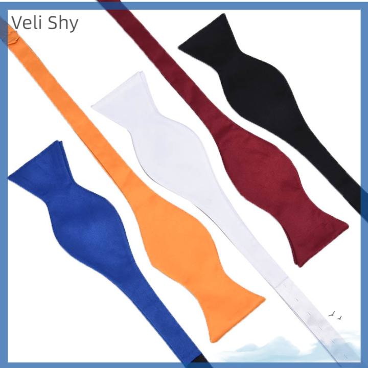 veli-shy-โบว์หูกระต่ายปรับได้หลากสี-โบว์สีดำล้วนผ้าไหมหลากสีสำหรับผูกโบว์ในตัวหูกระต่าย