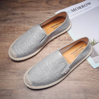 รองเท้าผู้ชายฤดูร้อน Espadrilles รองเท้าผ้าใบผู้ชายใหม่ระบายอากาศรองเท้าชาวประมงผู้ชายลื่นบนโลฟเฟอร์รองเท้าผ้าใบขนาดใหญ่