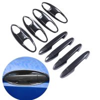 【YF】 For Honda Fit Jazz 2014 2015 2016 2017 2018 2019 2020 Carbon Fiber Chrome Car Side Door Handle Cover Sticker Styling Accessories