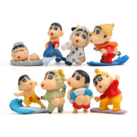 เครื่องประดับของขวัญสำหรับเด็กทางจิตรุ่น Q ตุ๊กตาขยับแขนขาได้ S Crayon Shin-Chan หุ่นสะสมขนาดเล็กตุ๊กตาแต่งสวนหุ่นของเล่นตุ๊กตาขยับแขนขาได้