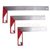 45/90 Degree Triangle Square Ruler 30cm Stainless Steel Right Angle Ruler Woodworking Try Square for Multiple Purposes Carpenter